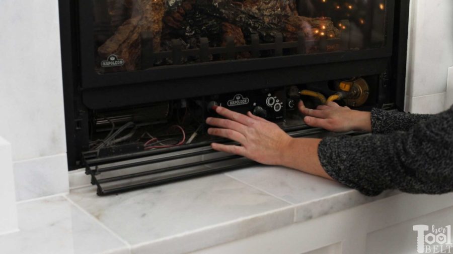 How to ignite the pilot light on a gas fireplace.