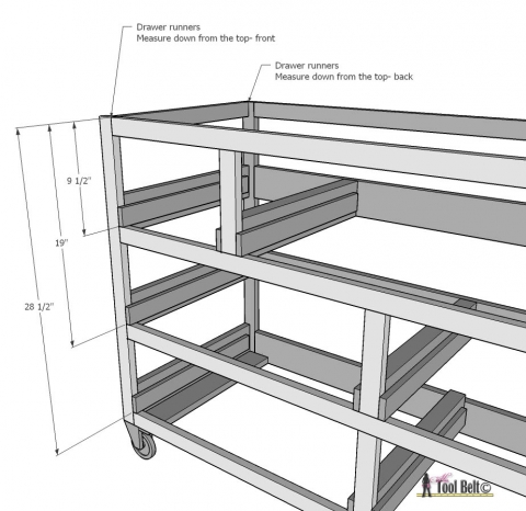 7 Drawer Dresser with Chevron Top - Her Tool Belt