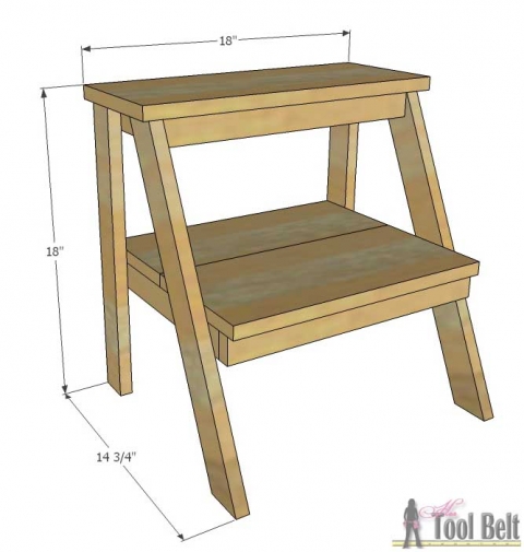 Kid S Step Stool Her Tool Belt, Small Wooden Step Stool Plans