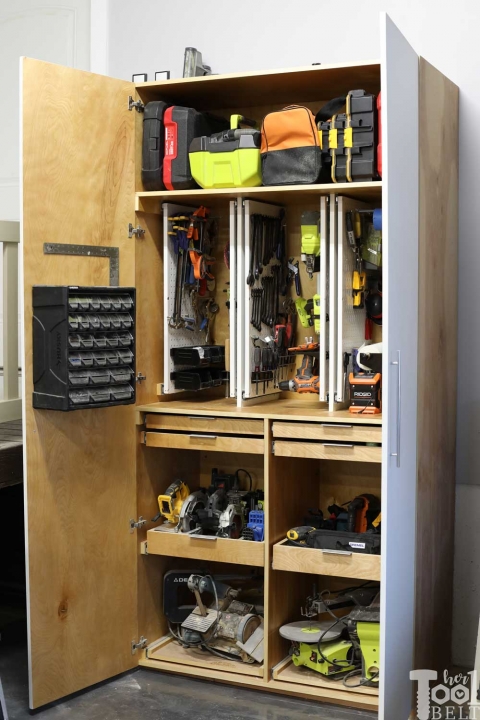 Garage Hand Tool Storage Cabinet Plans Her Belt