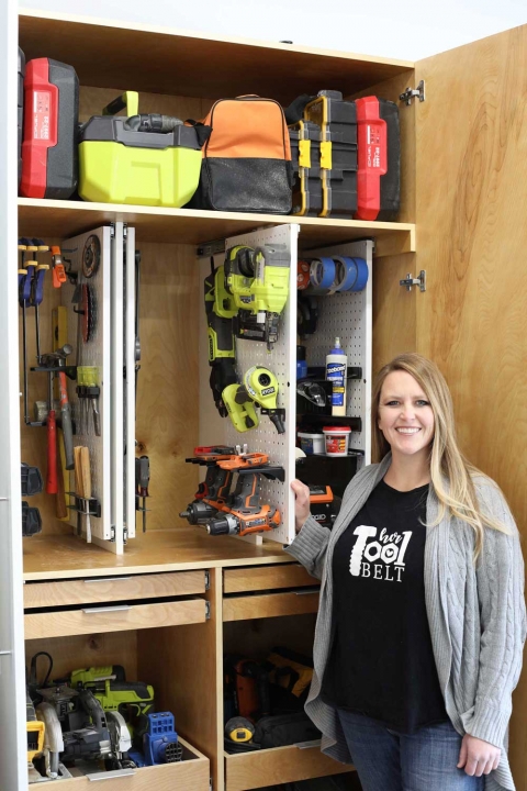 Building a Tilt-out Storage Cabinet - Day 9 - Sawdust Girl®