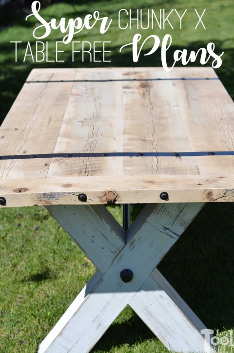 Super Chunky X Table Plans Her Tool Belt, How To Build A Farmhouse Table With X Legs