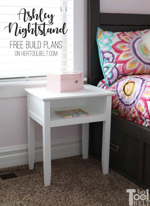 DIY Bedside Table with Drawer and Shelf