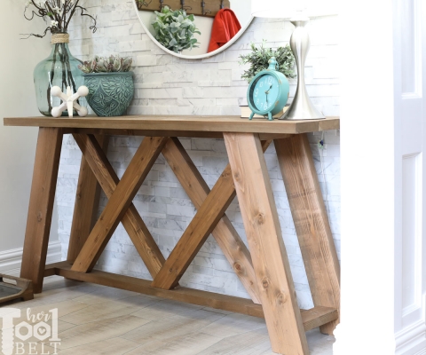 Double X Console Table Plans Her Tool, X Base Console Table Plans
