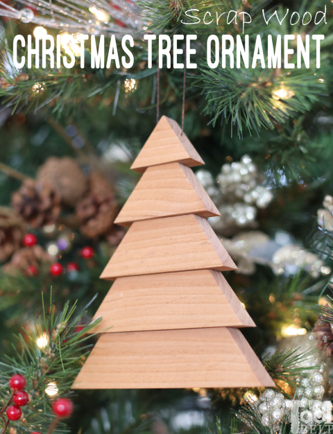 Scrap Wood Christmas Tree Ornaments - Her Tool Belt